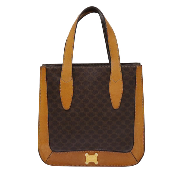 CELINE Macadam Canvas Hand Bag PVC Brown Auth 69735 - Picture 13 of 16